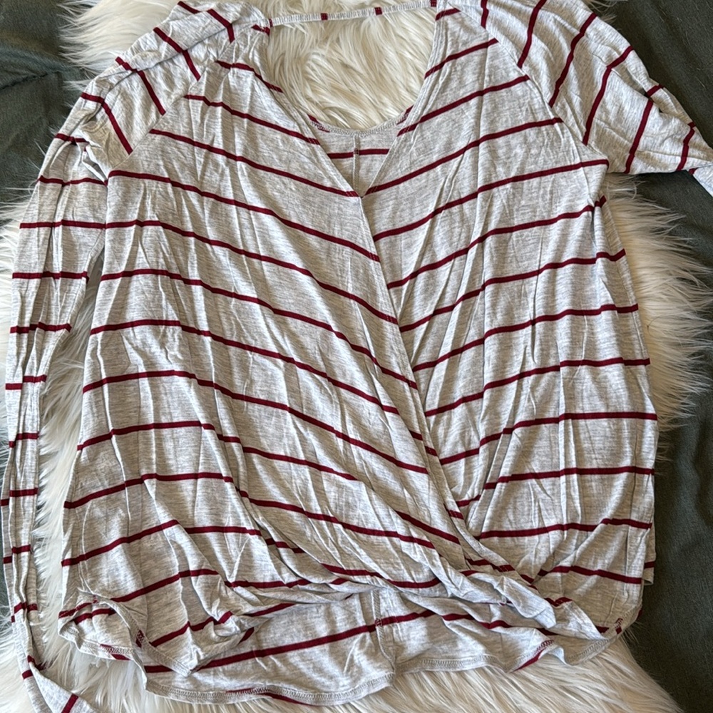 A B E R C R O M B I E & F I T C H Striped Long Sl… - image 2